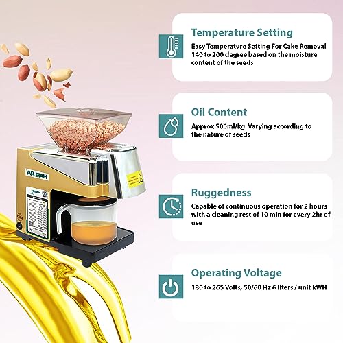 Comfort home oil press oil collection view